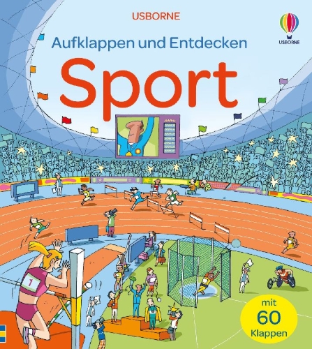 Buchcover und Innenansicht für das Buch: Aufklappen und Entdecken: Sport
