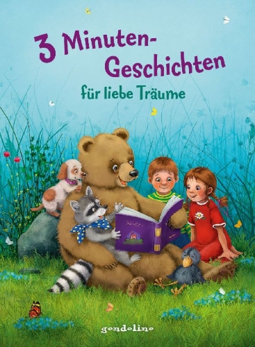 Buchcover und Innenansicht für das Buch: 3 Minutengeschichten für liebe Träume