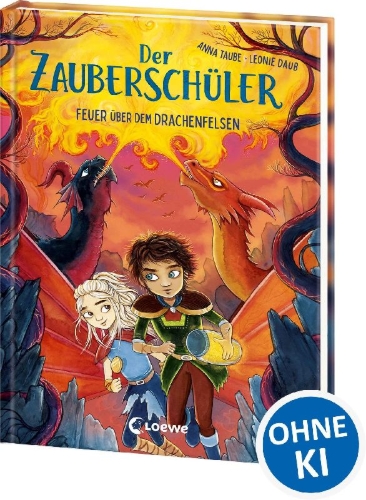 Buchcover und Innenansicht für das Buch: Der Zauberschüler (Band 6) - Feuer über dem Drachenfelsen