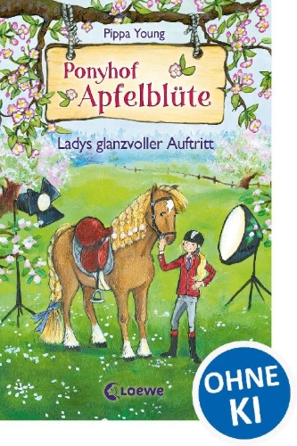 Buchcover und Innenansicht für das Buch: Ponyhof Apfelblüte - Ladys glanzvoller Auftritt