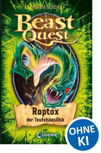 Buchcover und Innenansicht für das Buch: Beast Quest 39. Raptox, der Teufelsbasilisk