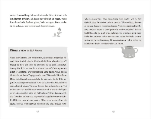 Buchcover und Innenansicht für das Buch: Was im Alltag gut tut