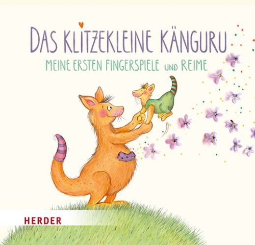 Buchcover und Innenansicht für das Buch: Das klitzekleine Känguru - Meine ersten Fingerspiele und Reime