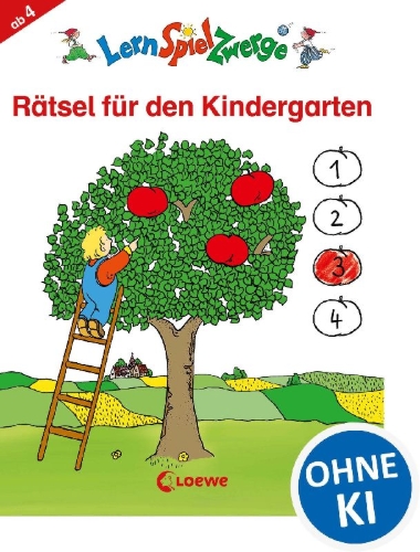 Buchcover und Innenansicht für das Buch: Rätsel für den Kindergarten