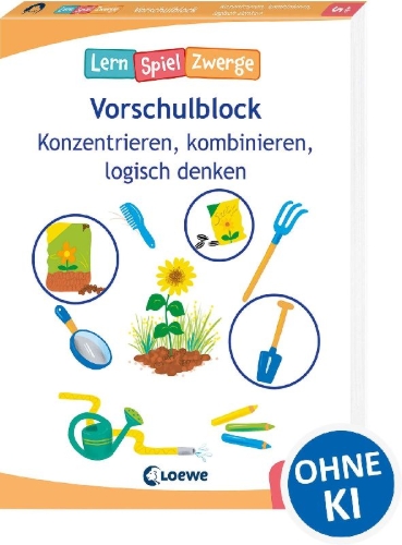 Buchcover und Innenansicht für das Buch: Die neuen LernSpielZwerge - Konzentrieren, kombinieren, logisch denken