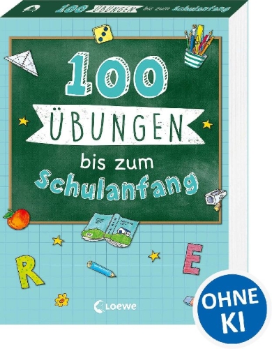Buchcover und Innenansicht für das Buch: 100 Übungen bis zum Schulanfang