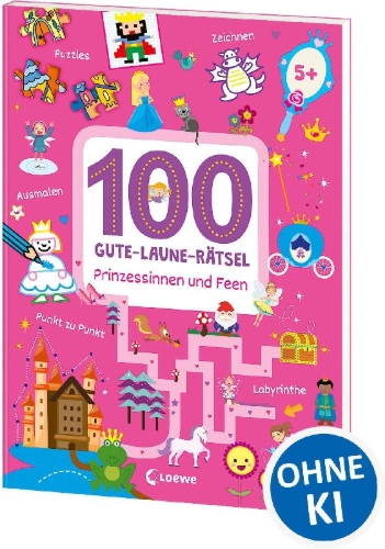 Buchcover und Innenansicht für das Buch: 100 Jeux Amusants: Princesses et fées