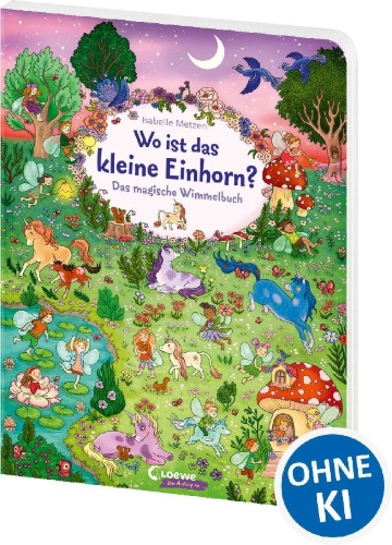 Buchcover und Innenansicht für das Buch: Wo ist das kleine Einhorn?