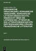 Buchcover und Innenansicht für das Buch: Romanische Sprachkunst, romanische Verslehre, romanische Litteraturgeschichte, Übersicht über die lateinische Litteratur, die Litteraturgeschichte der romanischen Völker, französische Litteratur