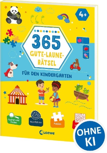 Buchcover und Innenansicht für das Buch: 365 jeux 4+