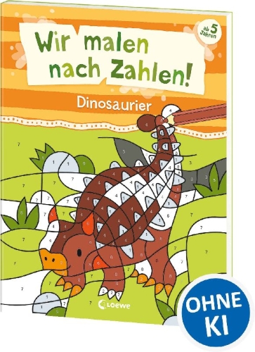 Buchcover und Innenansicht für das Buch: Mes Coloriages Magiques - Les Dinosaures
