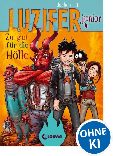 Buchcover und Innenansicht für das Buch: Luzifer junior - Zu gut für die Hölle