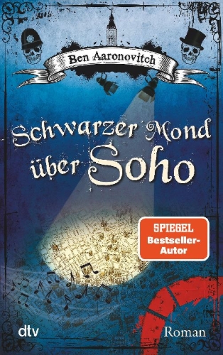 Buchcover und Innenansicht für das Buch: Moon over Soho (Gollancz, London 2011)
