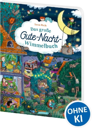 Buchcover und Innenansicht für das Buch: Das große Gute-Nacht-Wimmelbuch