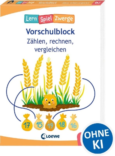 Buchcover und Innenansicht für das Buch: Die neuen LernSpielZwerge - Zählen, rechnen, vergleichen