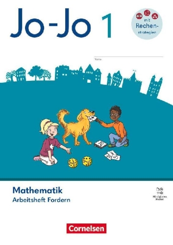 Buchcover und Innenansicht für das Buch: Jo-Jo Mathematik 1. Schuljahr - Allgemeine Ausgabe 2026 - Arbeitsheft Fordern