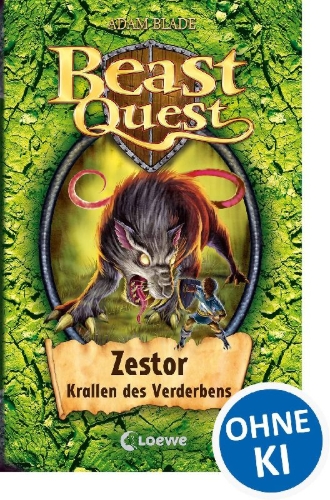 Buchcover und Innenansicht für das Buch: Beast Quest 32. Zestor, Krallen des Verderbens