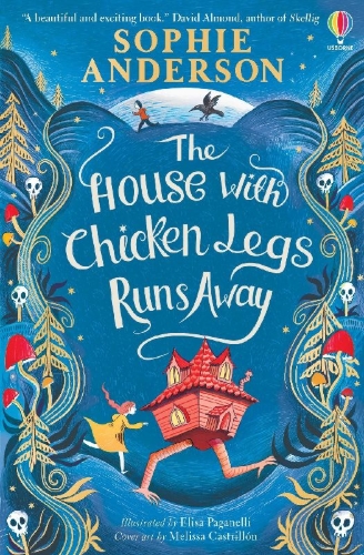 Buchcover und Innenansicht für das Buch: The House with Chicken Legs Runs Away