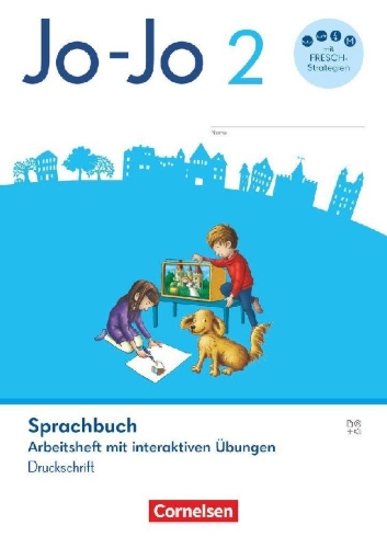 Buchcover und Innenansicht für das Buch: Jo-Jo Sprachbuch 2. Schuljahr - Allgemeine Ausgabe 2024 - Arbeitsheft mit interaktiven Übungen in Druckschrift