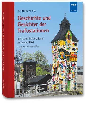 Buchcover und Innenansicht für das Buch: Geschichte und Gesichter der Trafostationen