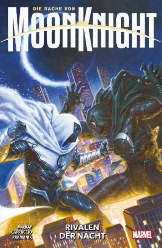 Buchcover und Innenansicht für das Buch: Vengeance of the Moon Knight (2024)