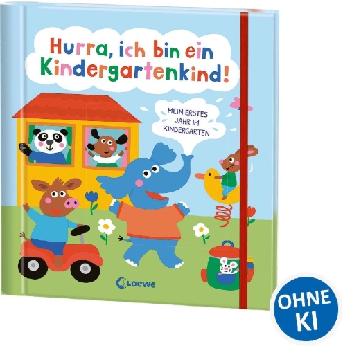 Buchcover und Innenansicht für das Buch: Hurra, ich bin ein Kindergartenkind!