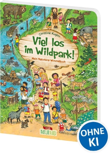 Buchcover und Innenansicht für das Buch: Viel los im Wildpark!