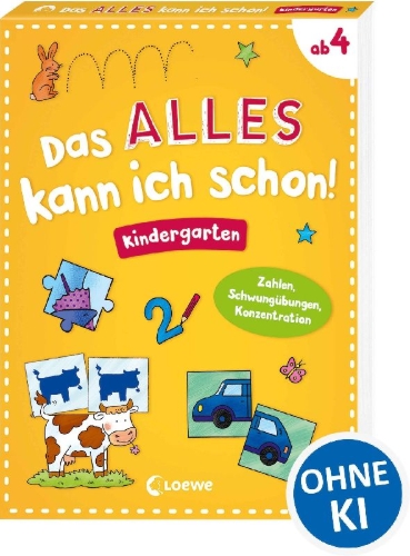 Buchcover und Innenansicht für das Buch: Das alles kann ich schon! - Kindergarten