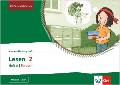 Buchcover und Innenansicht für das Buch: Mein Anoki-Übungsheft. Lesen 2. Heft A | Fördern. Übungsheft Klasse 2