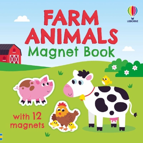 Buchcover und Innenansicht für das Buch: Farm Animals Magnet Book