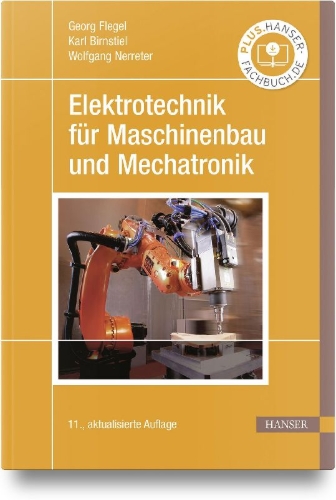 Buchcover und Innenansicht für das Buch: Elektrotechnik für Maschinenbau und Mechatronik