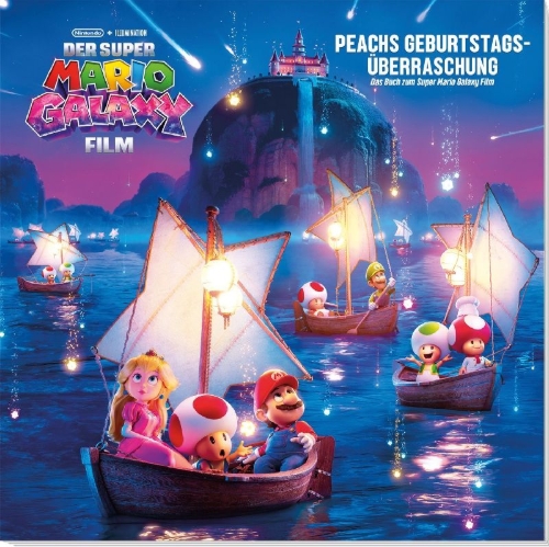Buchcover und Innenansicht für das Buch: Der Super Mario Galaxy Film: Peachs Geburtstagsüberaschung