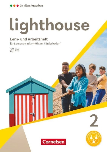 Buchcover und Innenansicht für das Buch: Lighthouse Band 2: 6. Schuljahr - Lern - und Arbeitsheft