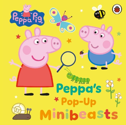 Buchcover und Innenansicht für das Buch: Peppa Pig: Peppa's Pop-Up Minibeasts