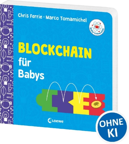 Buchcover und Innenansicht für das Buch: Blockchain for Babies (OT)