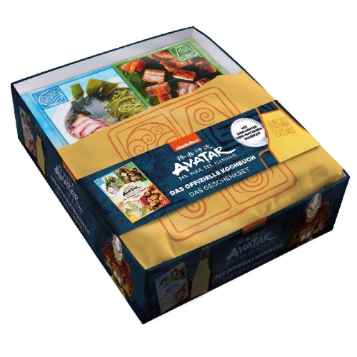 Buchcover und Innenansicht für das Buch: Avatar: The Last Airbender: The Official Cookbook Gift Set: Recipes from the Four Nations