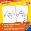 Buchcover und Innenansicht für das Buch: Spiel & Spaß - Mein allererster Malblock: Fahrzeuge