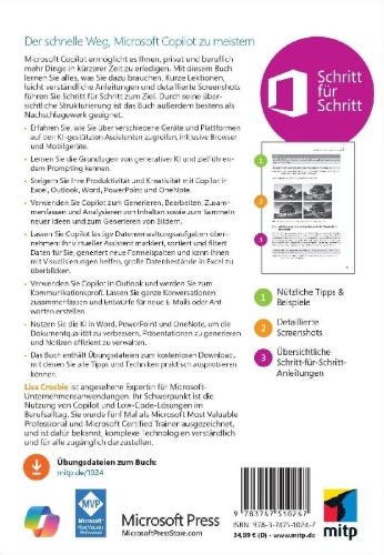 Buchcover und Innenansicht für das Buch: Microsoft Copilot