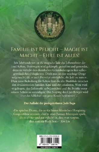 Buchcover und Innenansicht für das Buch: Jade City - Familie ist Pflicht