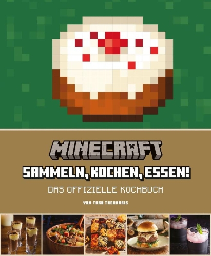 Buchcover und Innenansicht für das Buch: The Minecrafter's Cookbook