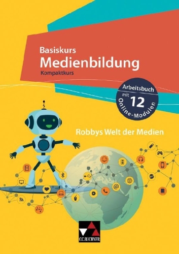 Buchcover und Innenansicht für das Buch: Basiskurs Medienbildung. Kompaktkurs