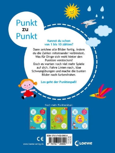 Buchcover und Innenansicht für das Buch: Je relie les points