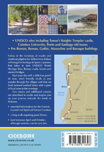 Buchcover und Innenansicht für das Buch: The Camino Portugues