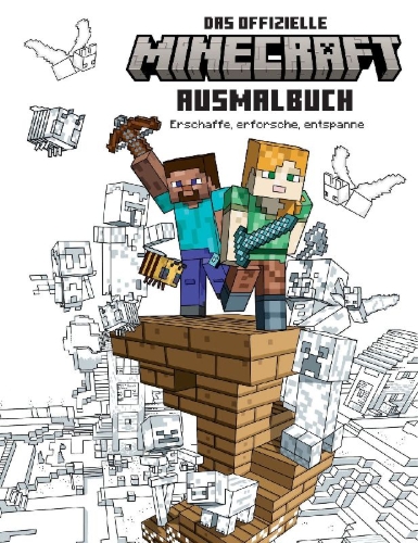Buchcover und Innenansicht für das Buch: Minecraft Coloring Book