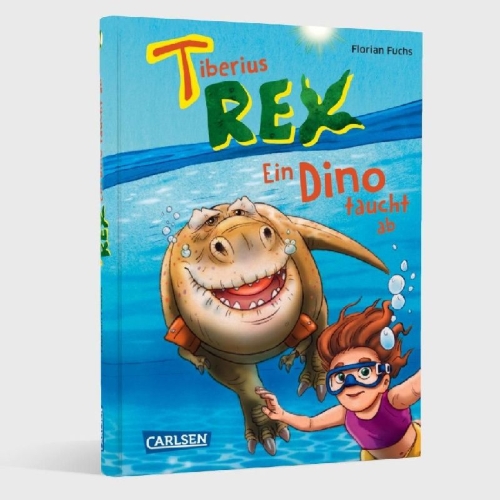 Buchcover und Innenansicht für das Buch: Tiberius Rex 2: Ein Dino taucht ab