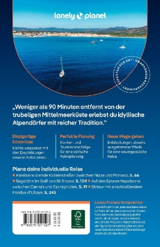 Buchcover und Innenansicht für das Buch: LONELY PLANET Reiseführer Provence & Côte d'Azur