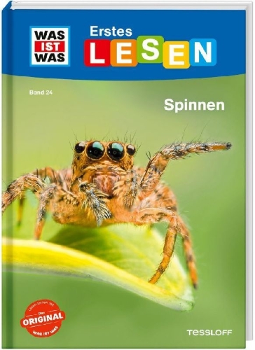 Buchcover und Innenansicht für das Buch: WAS IST WAS Erstes Lesen Band 24. Spinnen