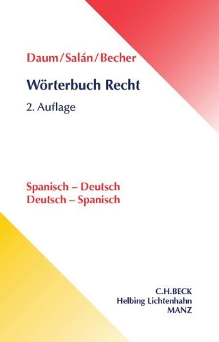 Buchcover und Innenansicht für das Buch: Wörterbuch Recht. Spanisch - Deutsch / Deutsch - Spanisch