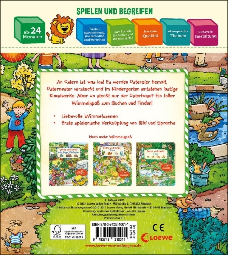Buchcover und Innenansicht für das Buch: Suche und finde! - Ostern