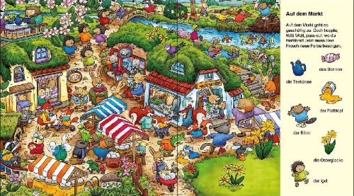 Buchcover und Innenansicht für das Buch: Suche und finde! - Ostern